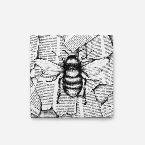 Newspaper Bee Tile - The Sculpts
