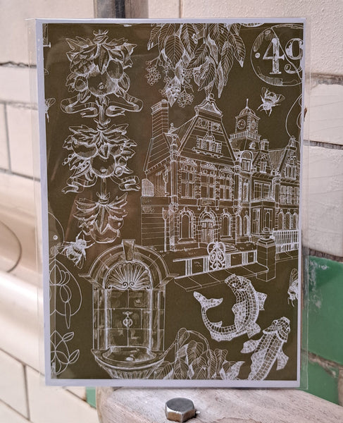 Sarah Thorley Limited Edition: Victoria Baths Features Collage Print