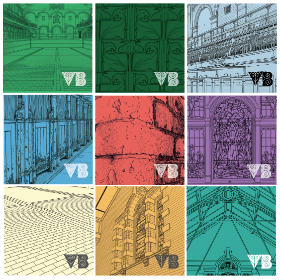 Victoria Baths - Graphical Colour Magnets