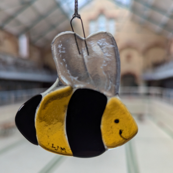 Stained Glass - Fused Glass Bee decoration