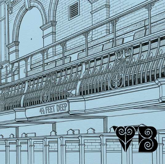 Victoria Baths - Graphical Colour Magnets