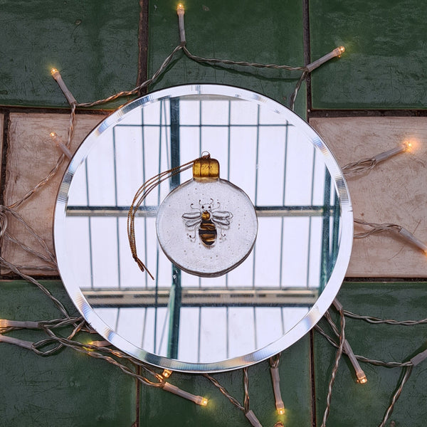 Fused Glass Bee Bauble