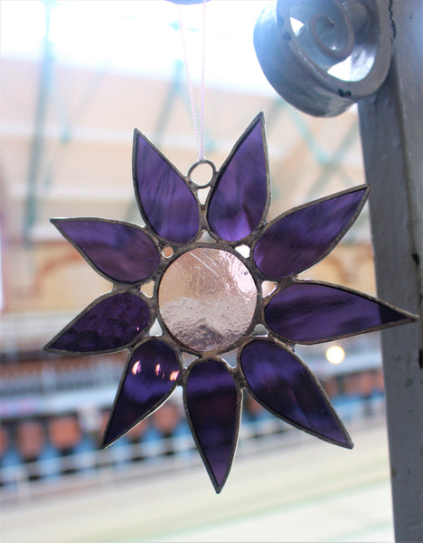 Hand-crafted stained glass hanging ornaments